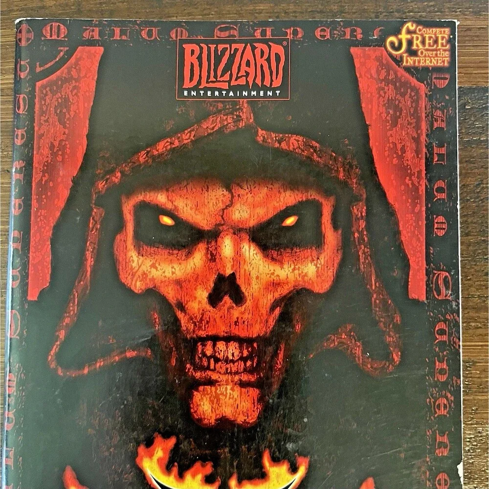 Vintage Diablo 2 PC Big Box Game Manual Book Only Blizzard Entertainment 2000